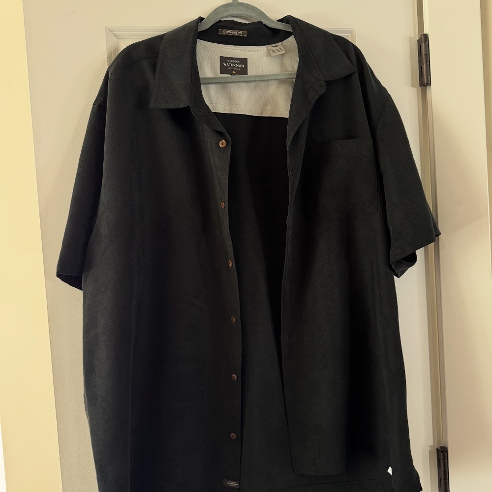 quicksilver waterman collection short sleeve button down